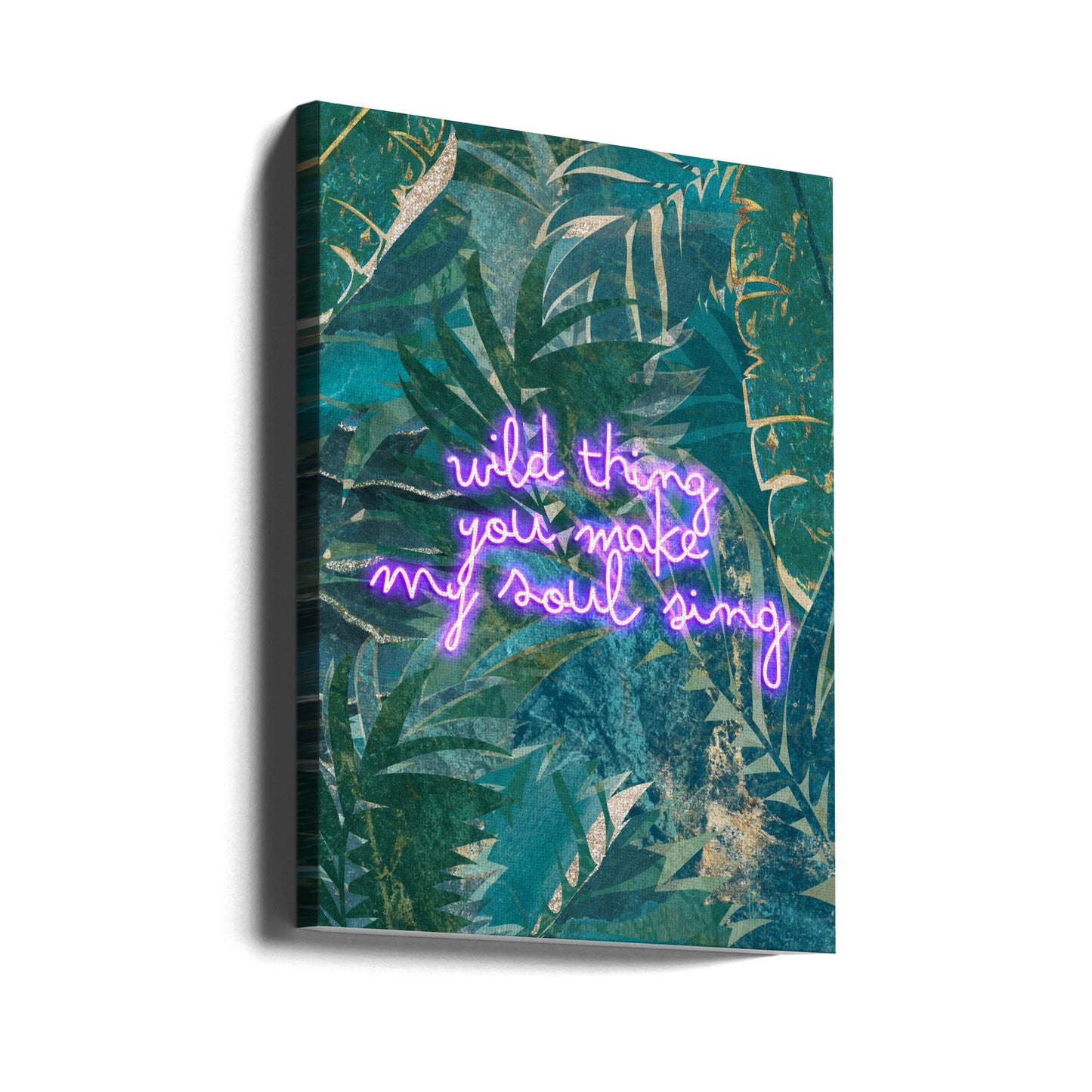 Typographie de la jungle au néon | Tableaux sur Toile