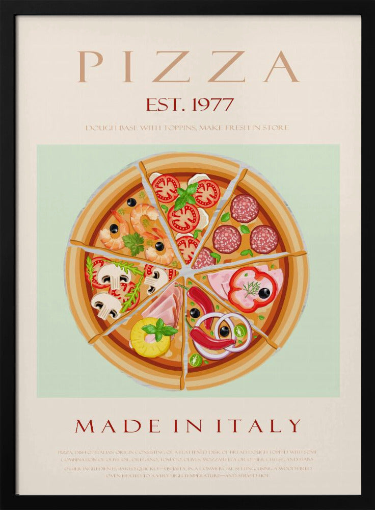 Pizza grundades 1977 | Affisch