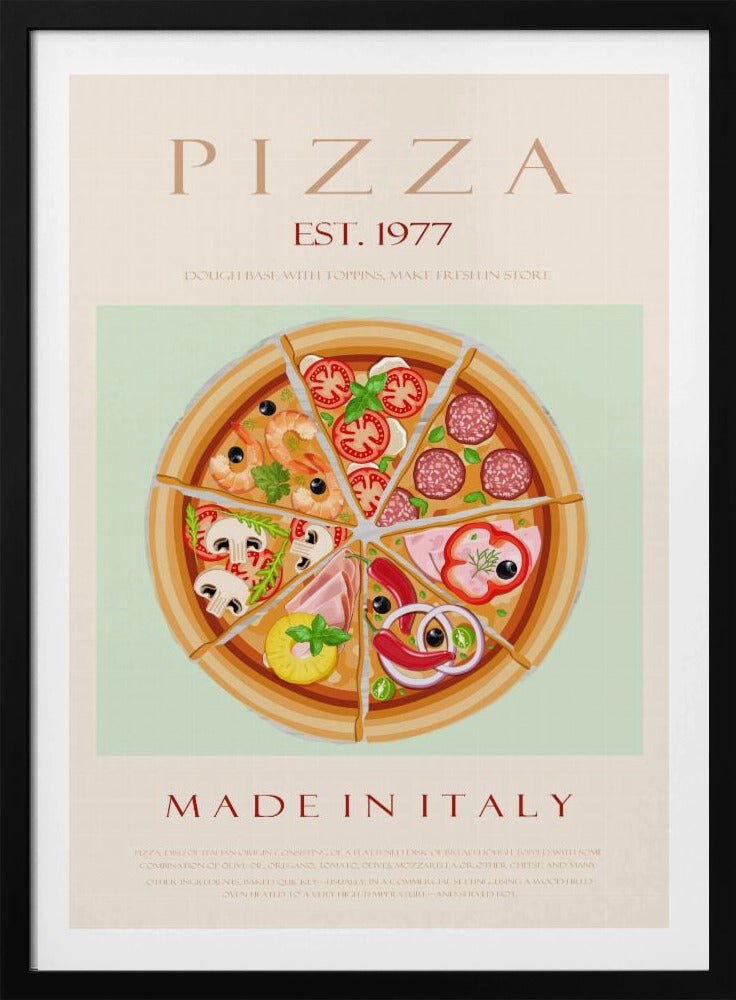 Pizza grundades 1977 | Affisch