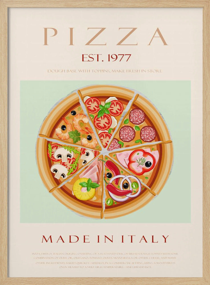 Pizza grundades 1977 | Affisch