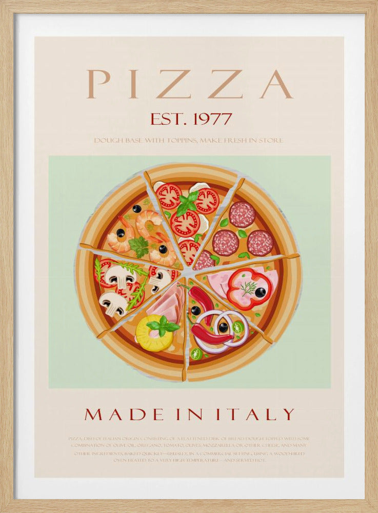 Pizza grundades 1977 | Affisch