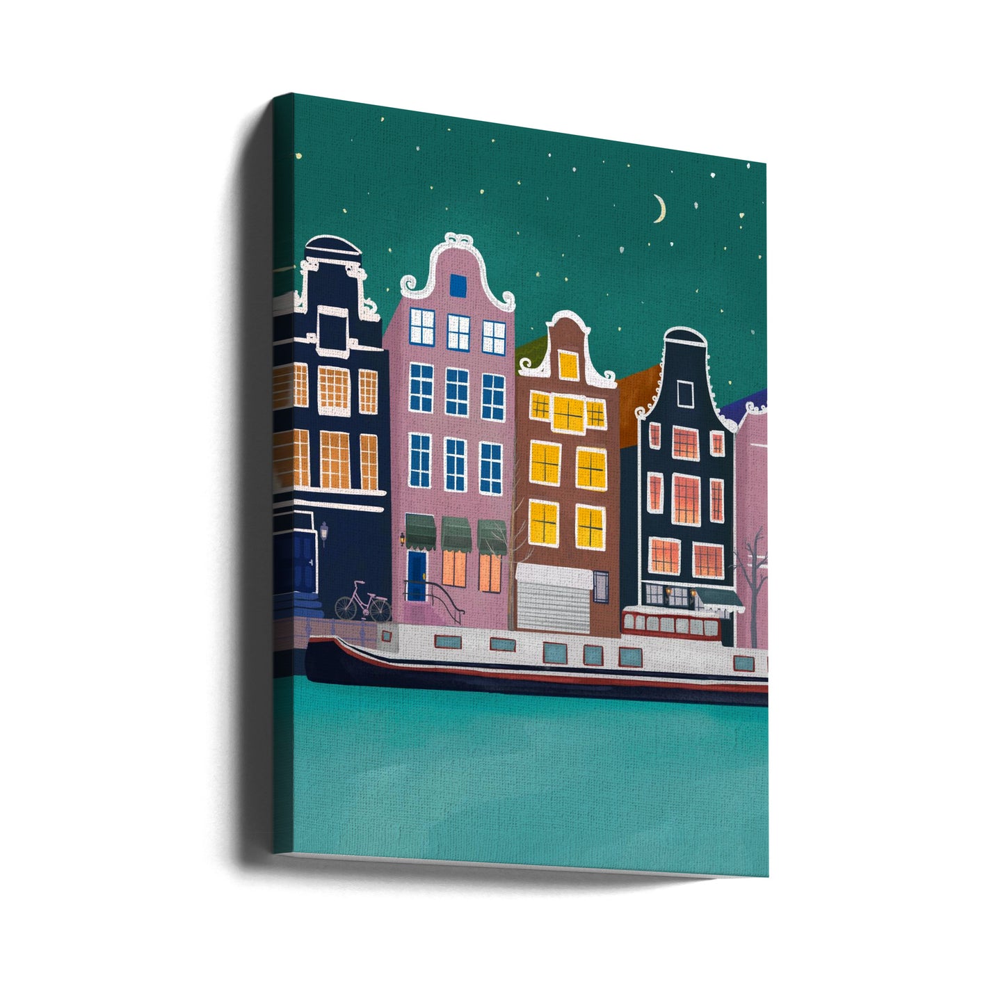 Amsterdam by night | Canvas