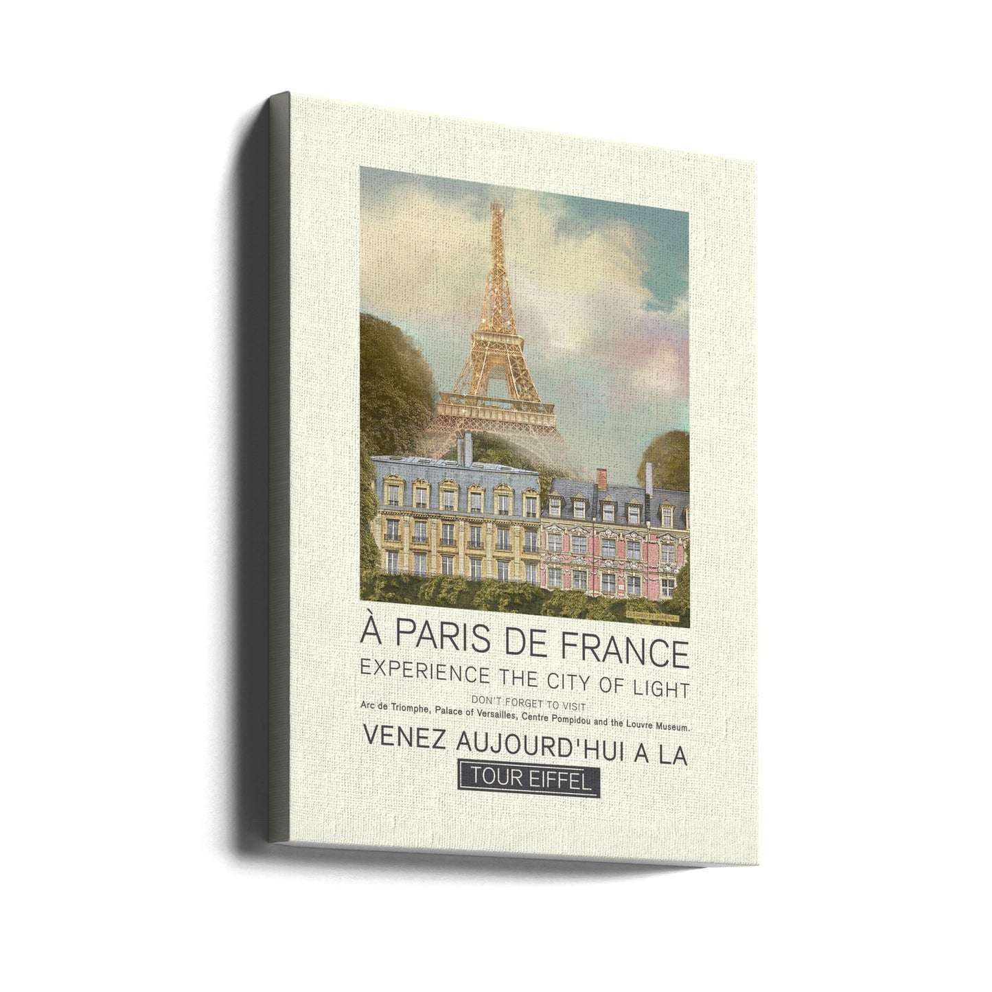 Stampa retrò di Parigi | Stampe su Tela