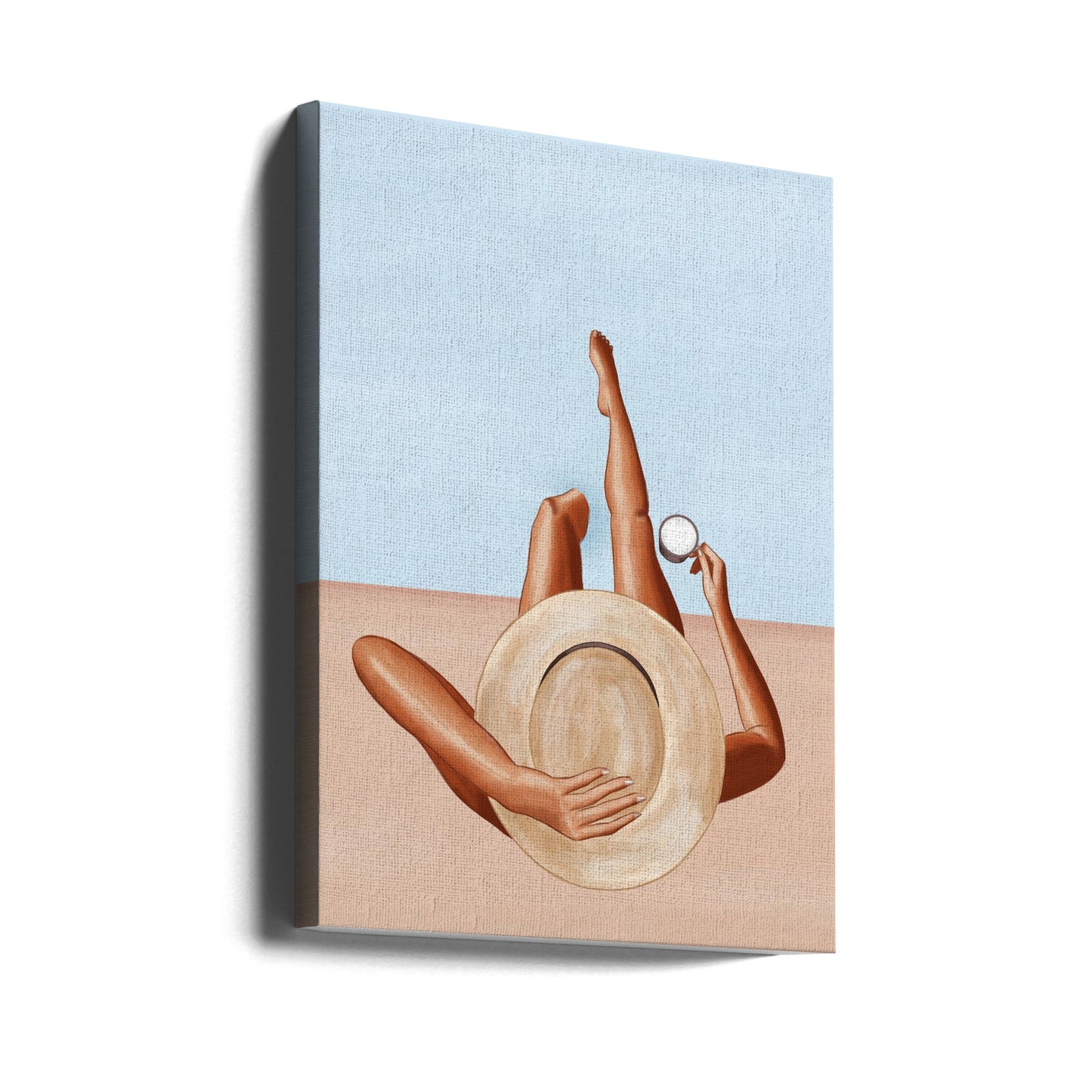 Fille au bord de la piscine | Tableaux sur Toile
