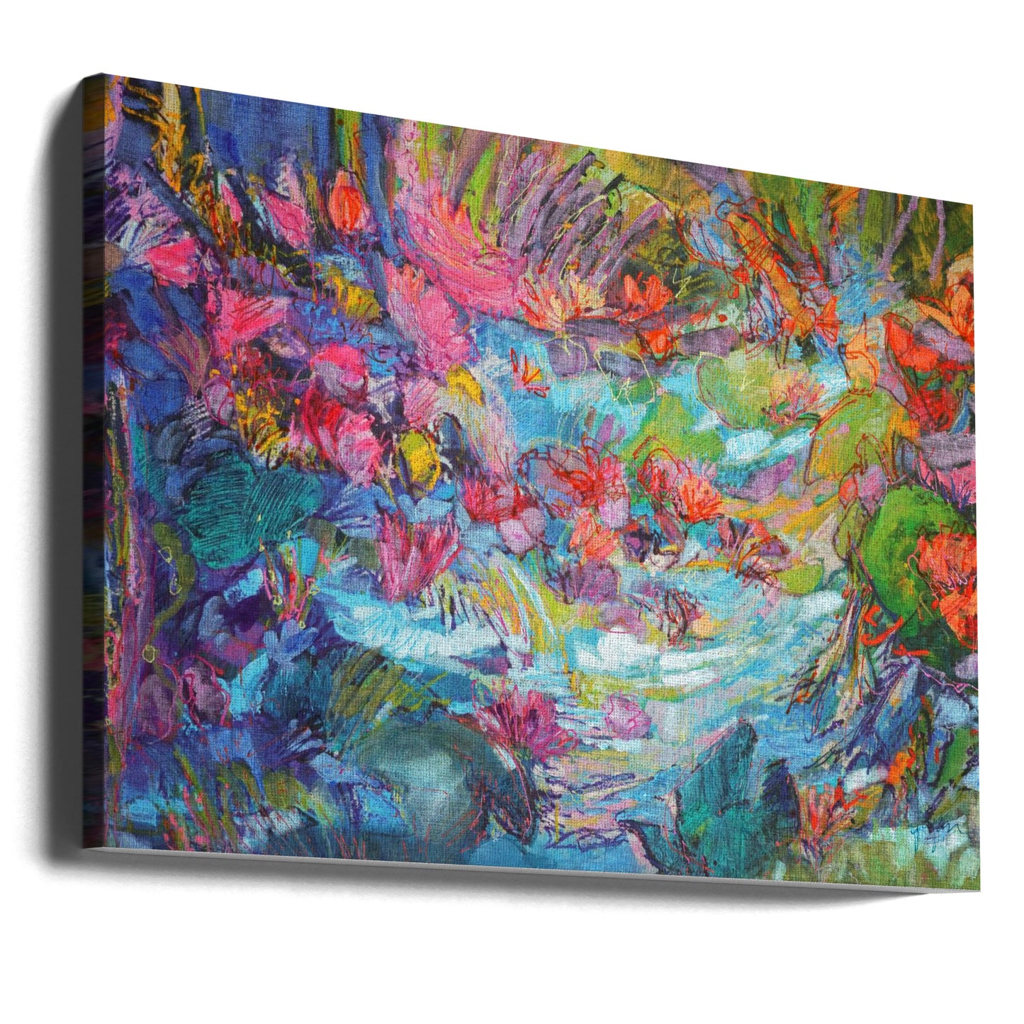 Levendige tuinstroom | Canvasprints