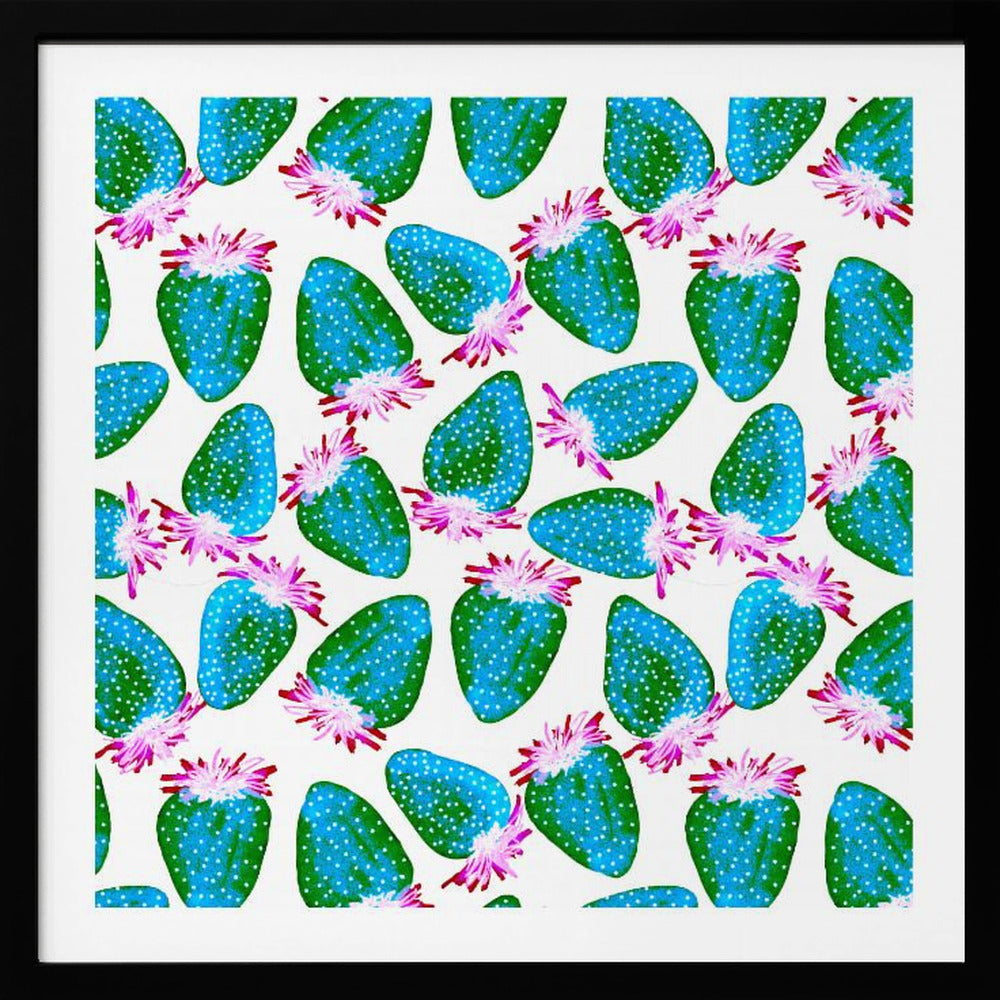 Fraises vertes sarcelle | Posters - Affiche Artistique