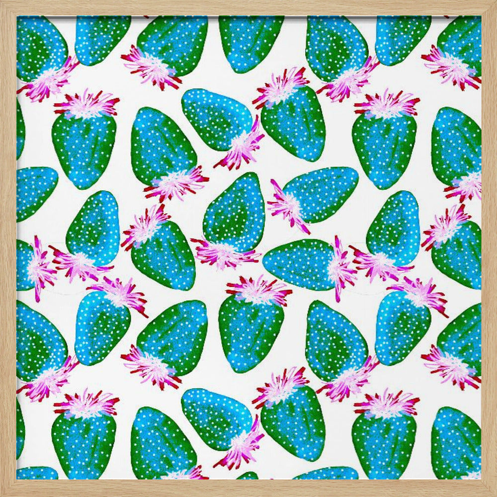 Fraises vertes sarcelle | Posters - Affiche Artistique