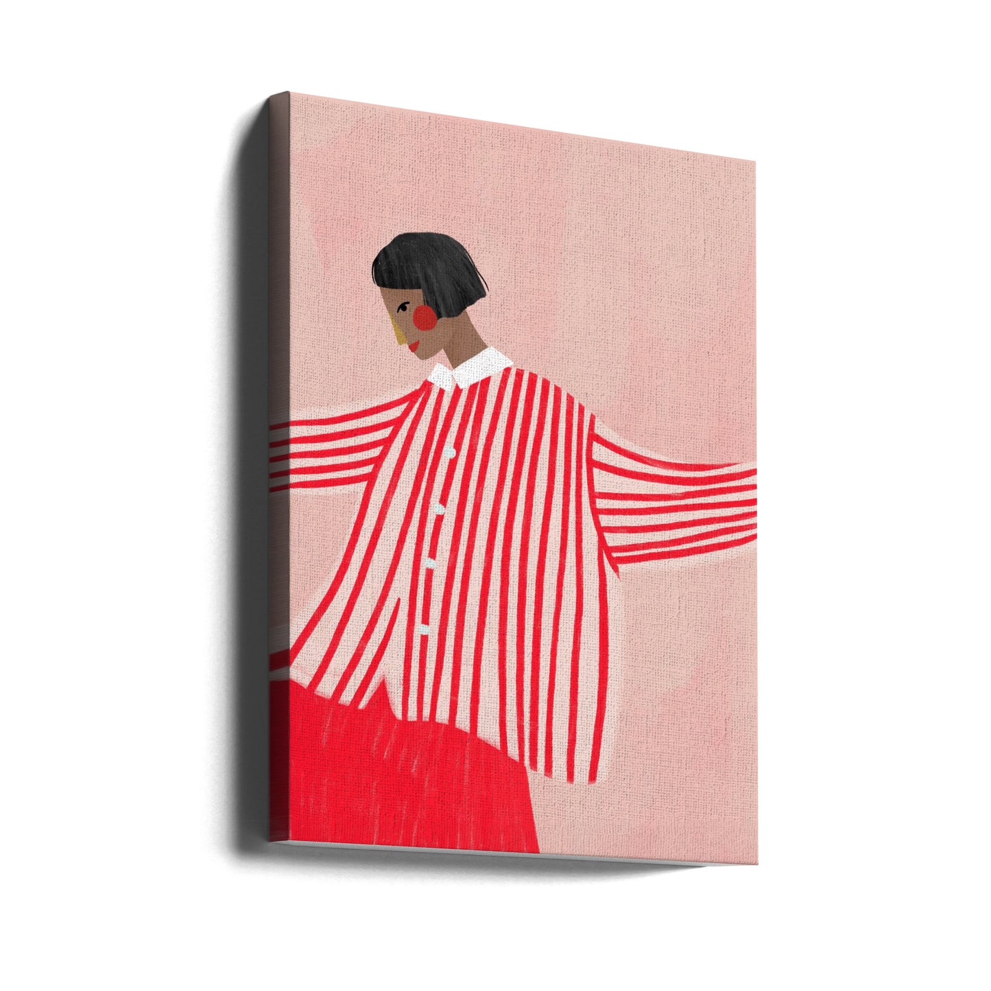 The Woman With the Red Stripes | Canvas