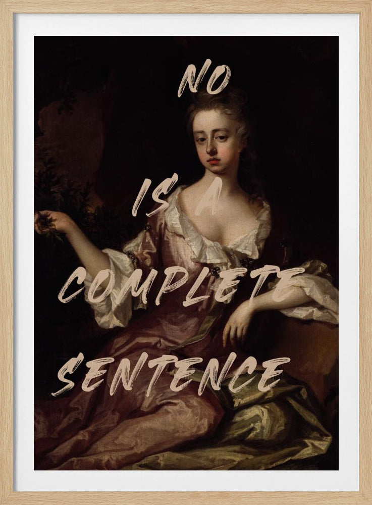 No Is Complete Sentence | Poster