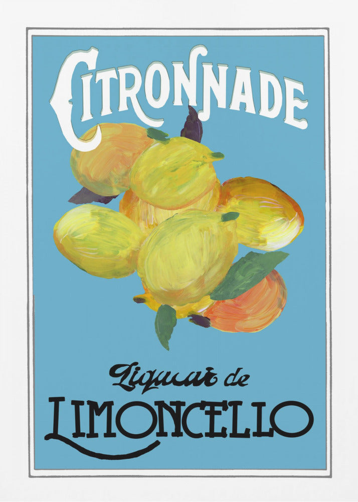 Citronnade Limoncello On Blue and Black | Poster