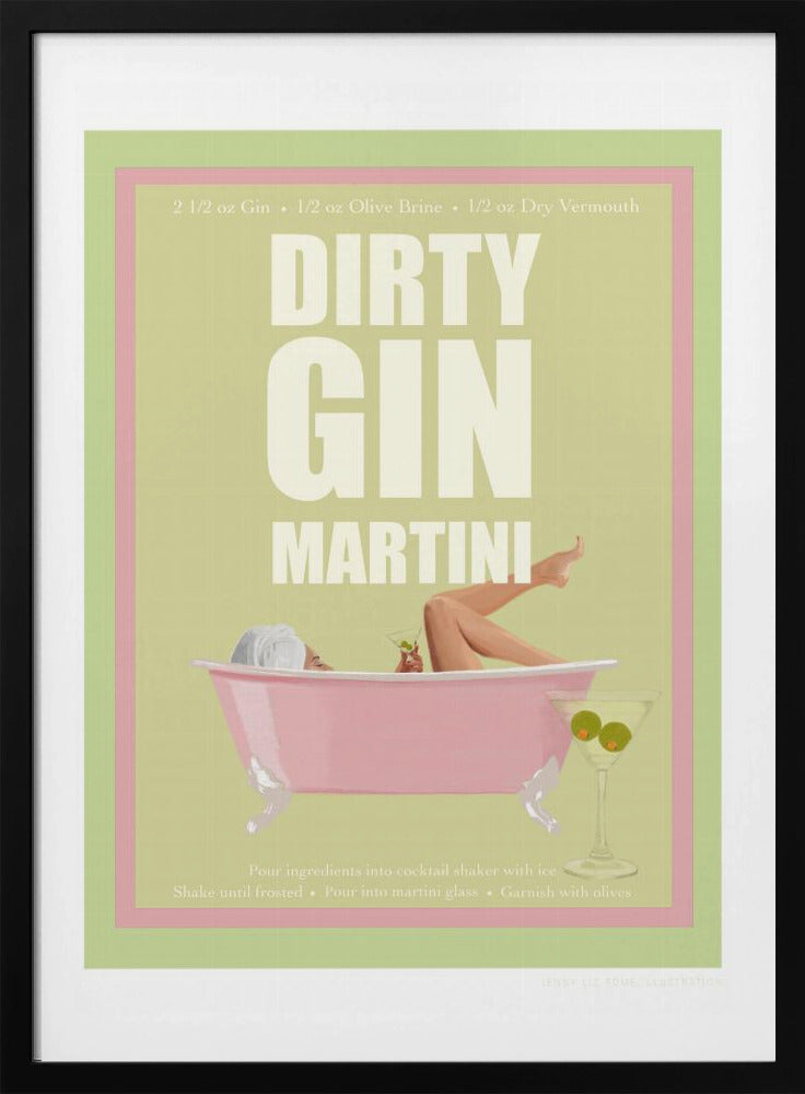 Jlr Cocktails - Dirty Gin Martini | Poster