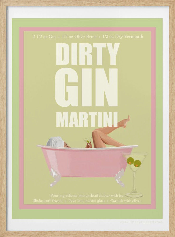 Jlr Cocktails - Dirty Gin Martini | Poster
