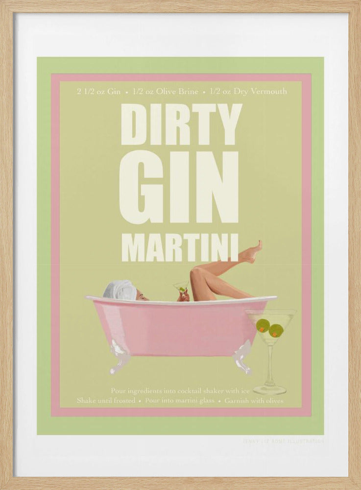 Jlr Cocktails - Dirty Gin Martini | Poster