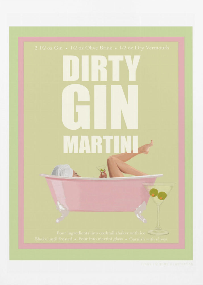 Jlr Cocktails - Dirty Gin Martini | Poster