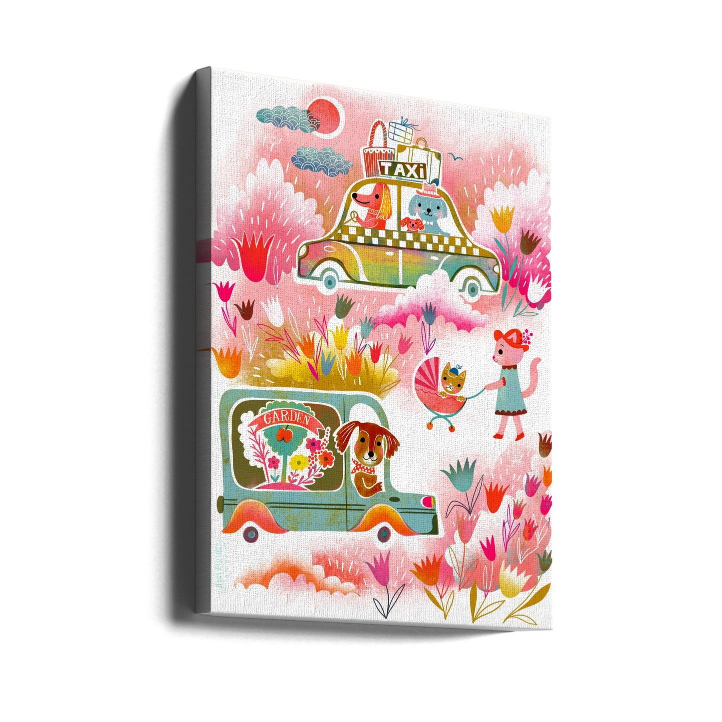 Critters On Wheels Matkustavat Lemmikit | Canvastaulut