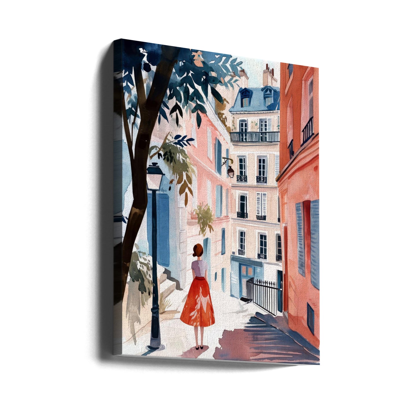 Pintura digital en acuarela de París (3) | Impresiones en Lienzo