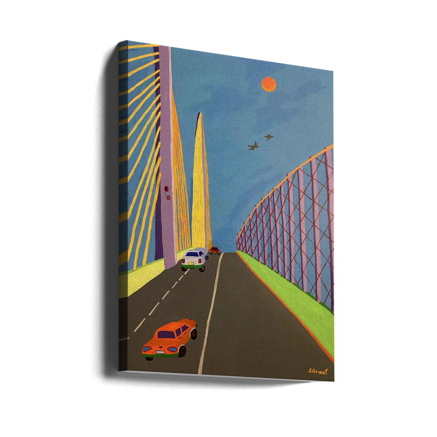 Guidando sul ponte Sunshine Skyway | Stampe su Tela