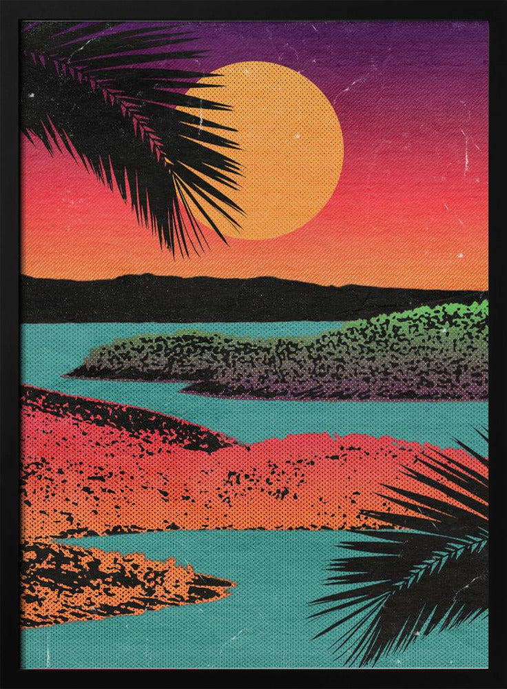 Retro solnedgång | Poster