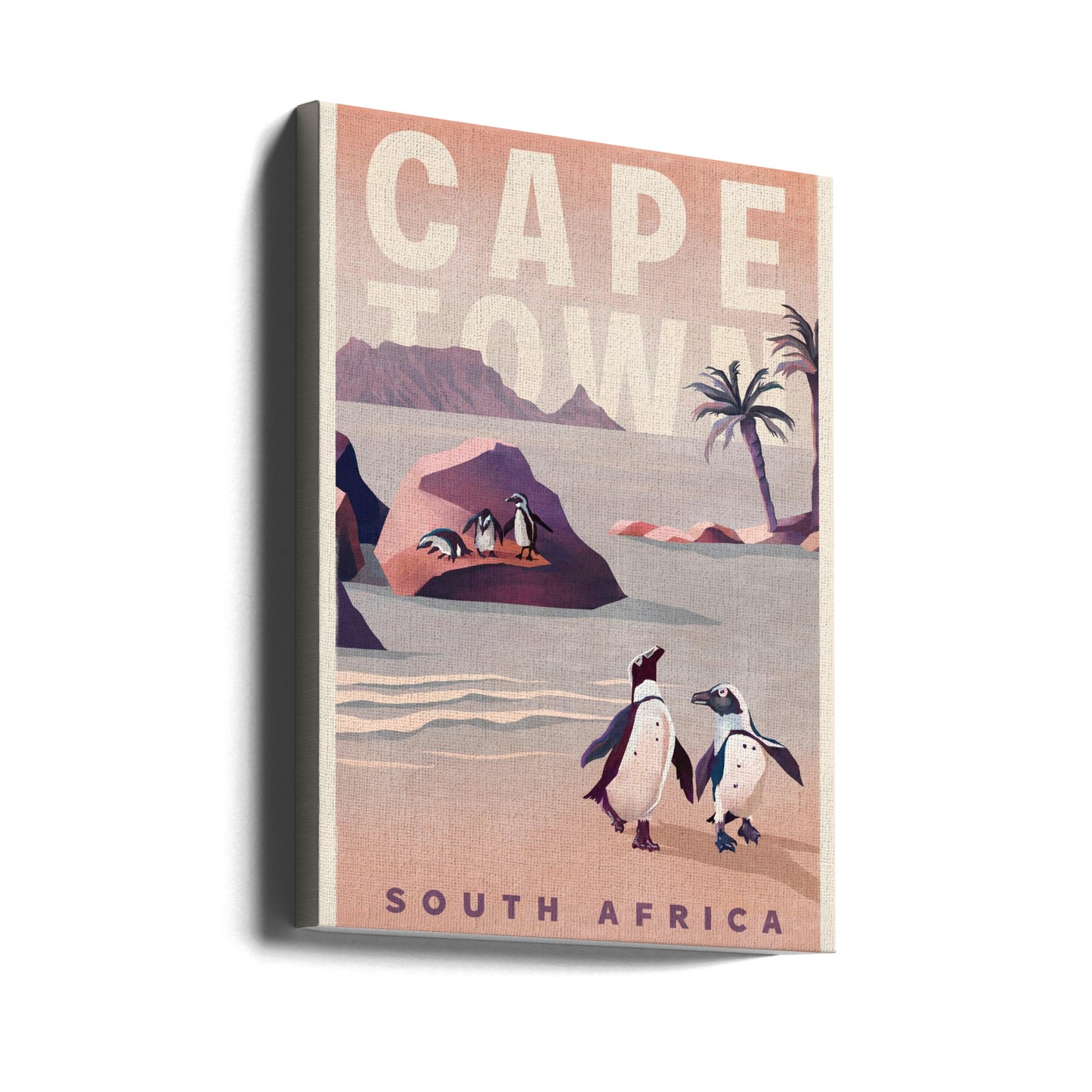 Città del Capo, Sud Africa, Arte di viaggio d'epoca | Stampe su Tela
