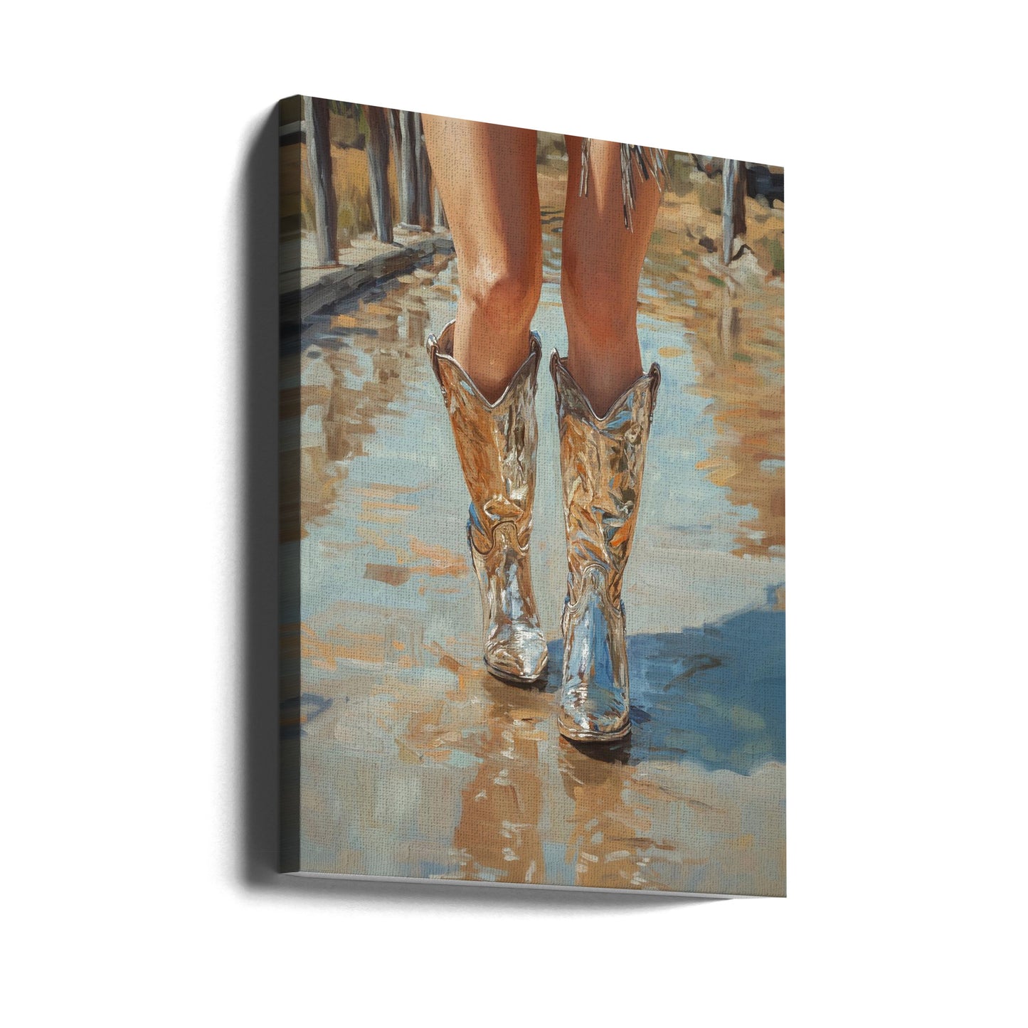 Cowgirl argentée | Tableaux sur Toile