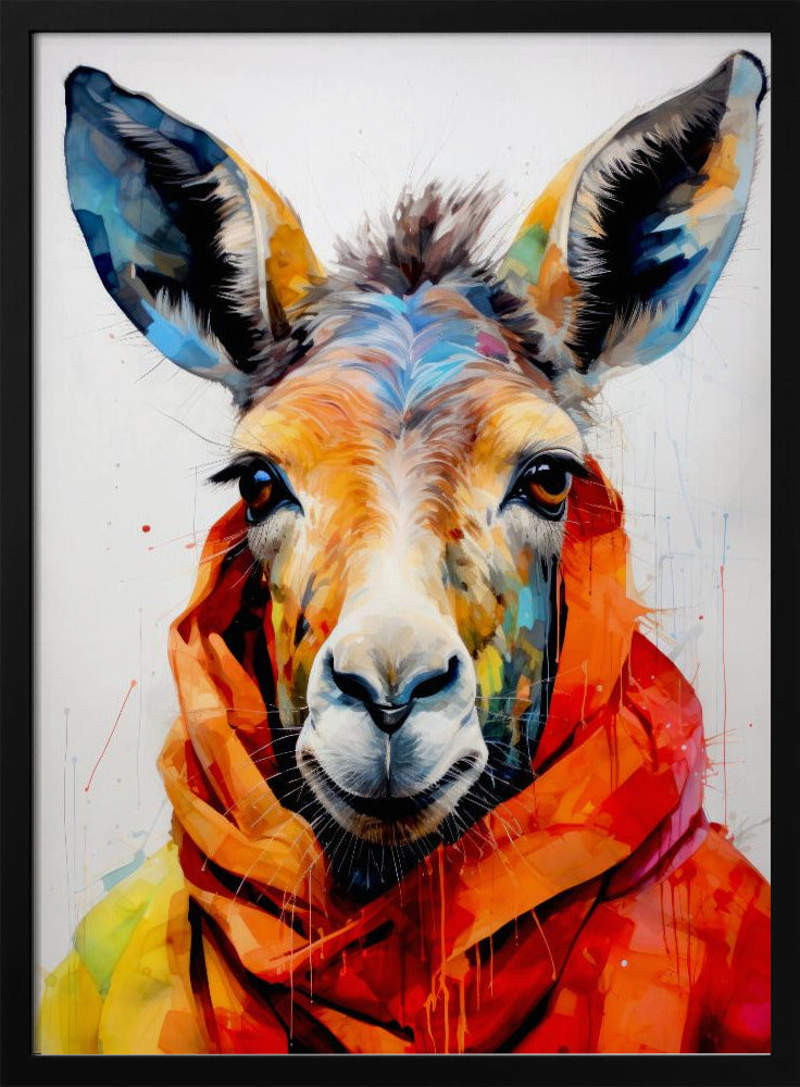 Donkey Watercolor Animal Art | Poster