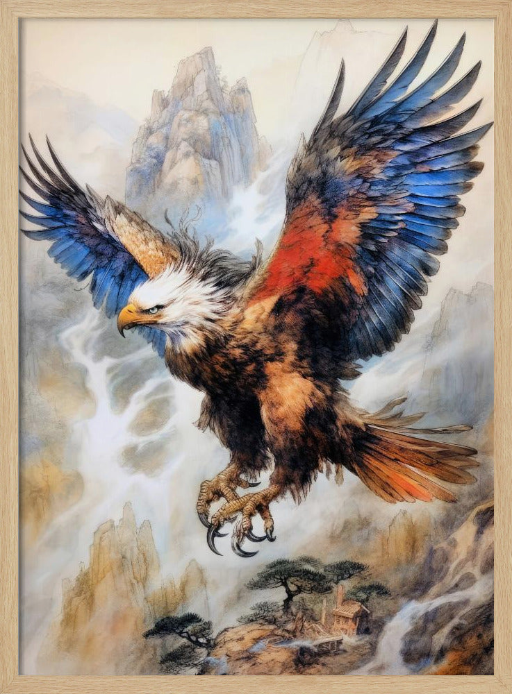 Eagle Bird Watercolor Animal Art | Poster