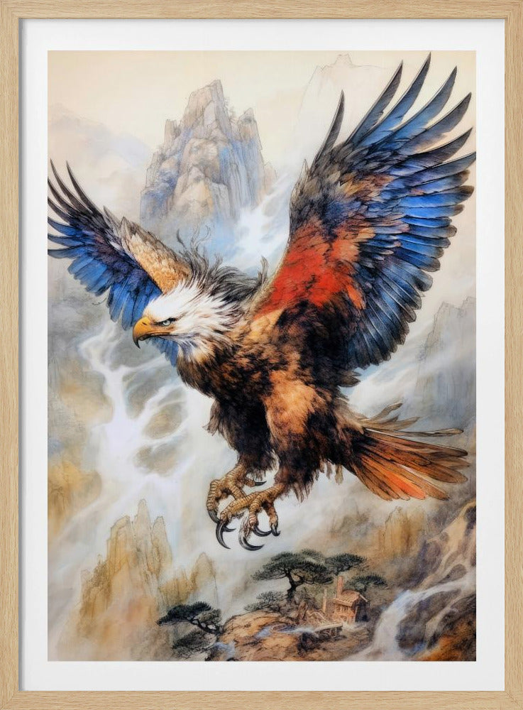 Eagle Bird Watercolor Animal Art | Poster