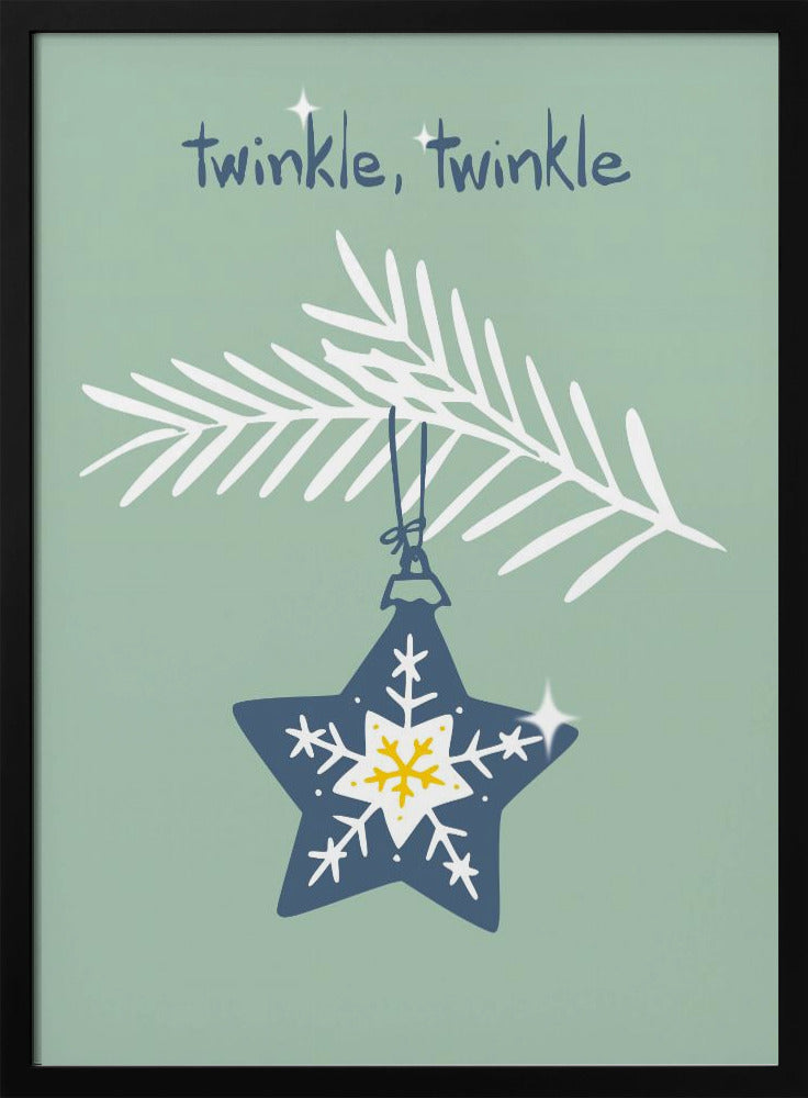 Fröhlich funkelnder Weihnachtsstern Mint | Poster