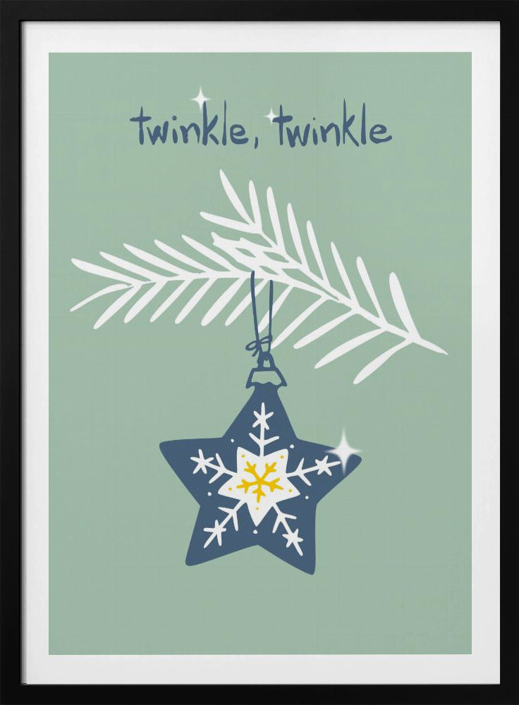 Fröhlich funkelnder Weihnachtsstern Mint | Poster