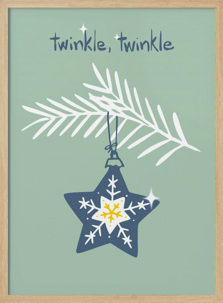 Fröhlich funkelnder Weihnachtsstern Mint | Poster