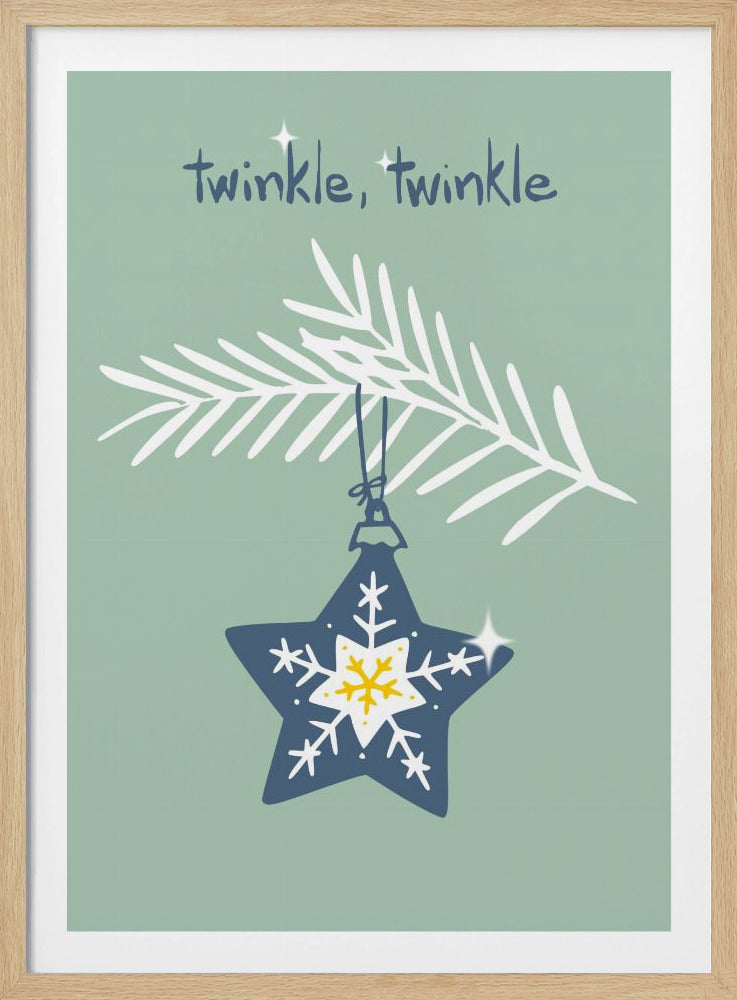 Fröhlich funkelnder Weihnachtsstern Mint | Poster