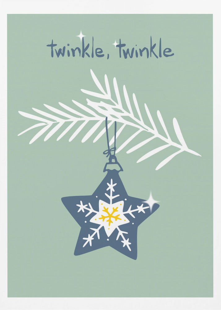 Fröhlich funkelnder Weihnachtsstern Mint | Poster
