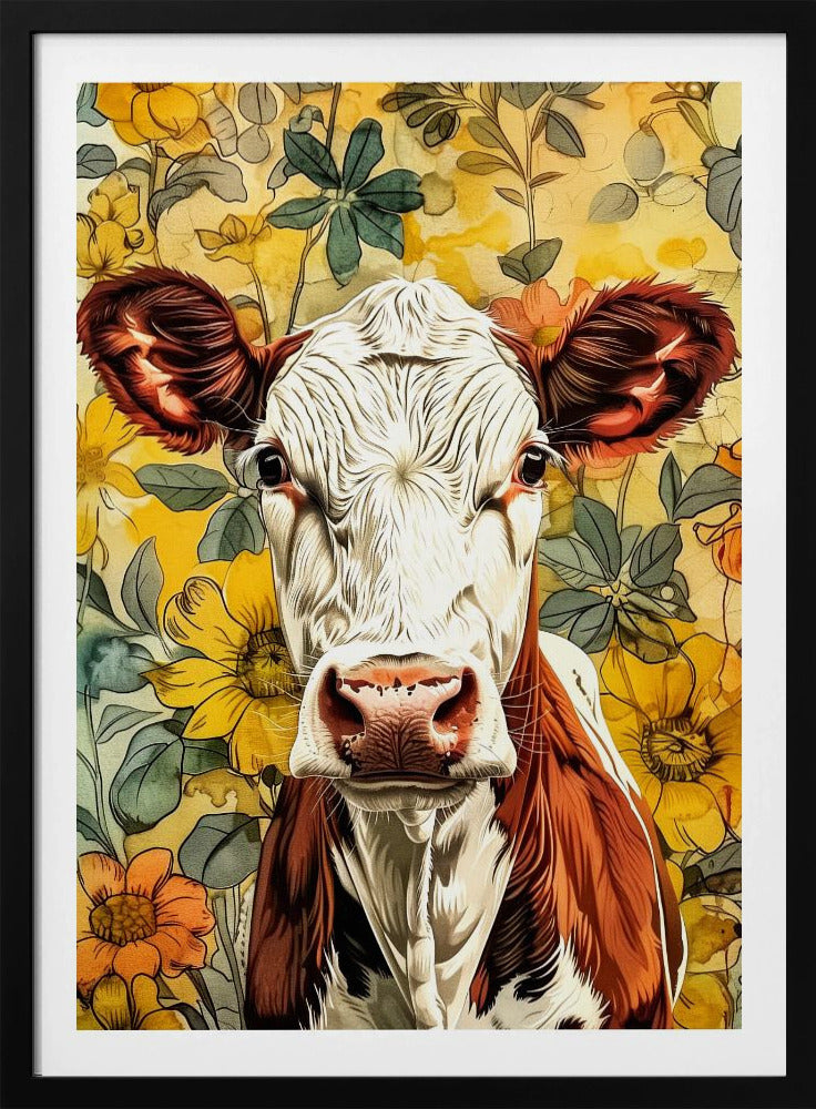 Cow watercolor animal art 1 | Poster