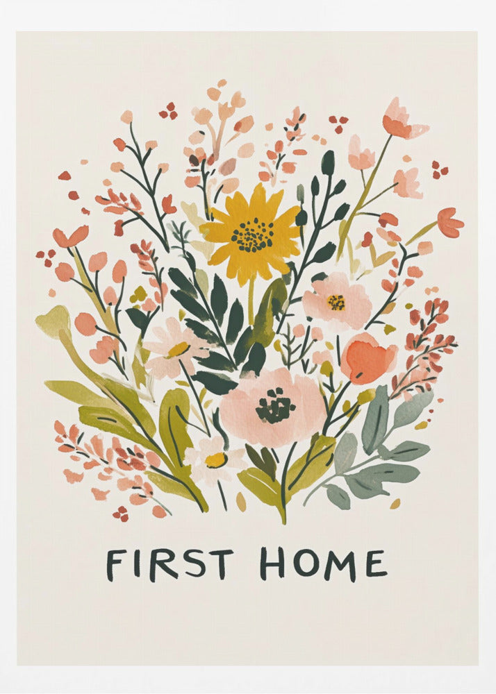 Eerste huis (versie 1) | Posters - Kunstdrukken