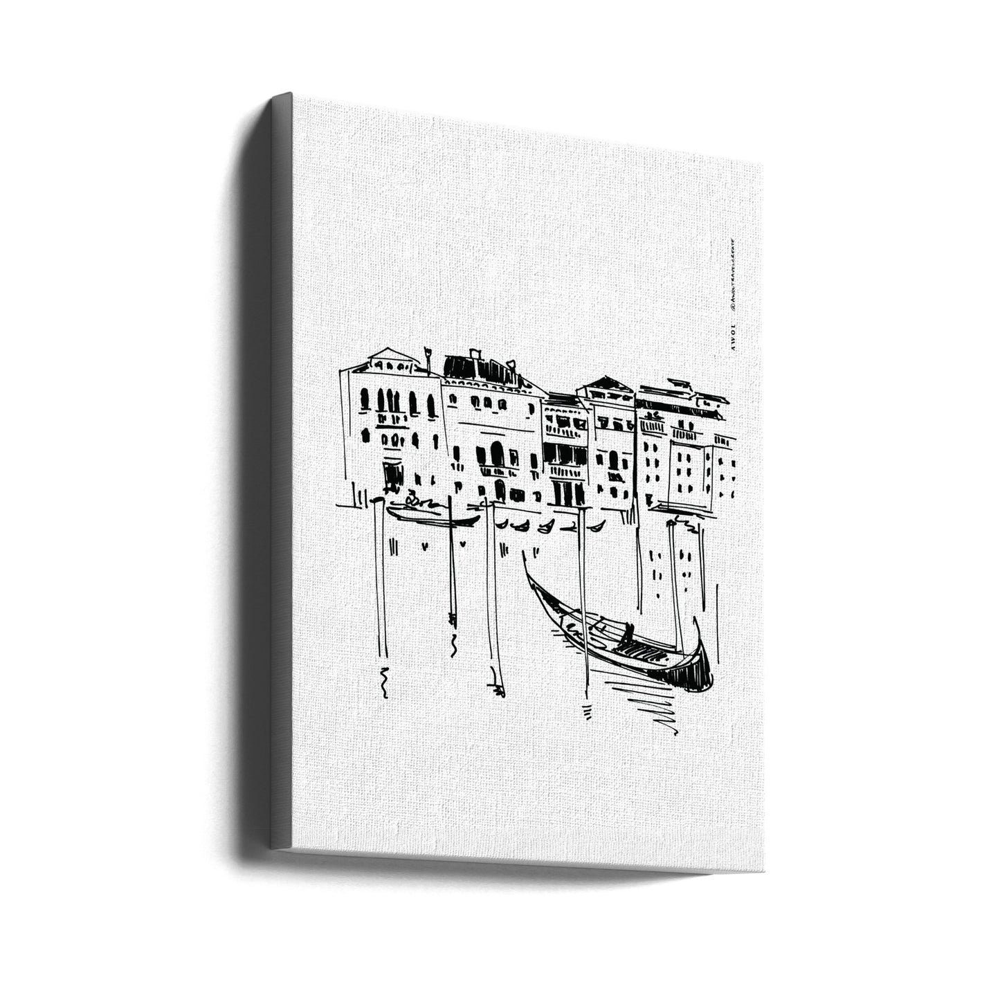 Impresión artística de viaje al Gran Canal de Venecia con góndola, Italia | Impresiones en Lienzo