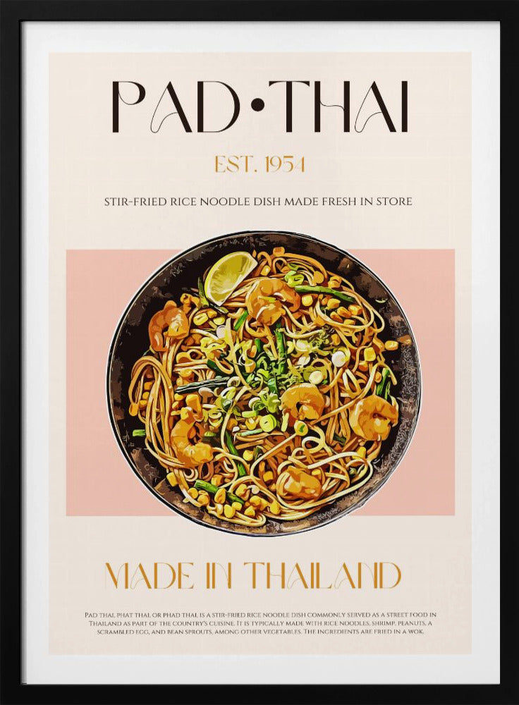 Elegant illustration av Pad Thai | Poster