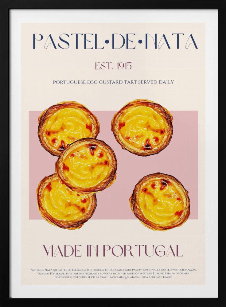 Traditionell portugisisk äggkrämstårta | Poster