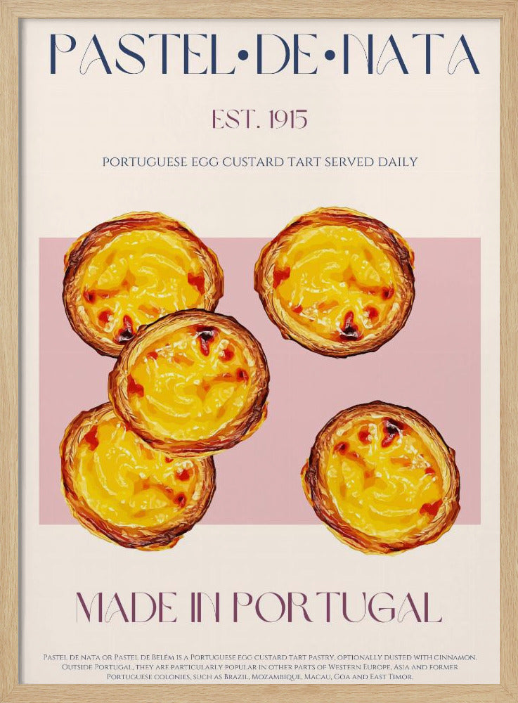 Traditionell portugisisk äggkrämstårta | Poster