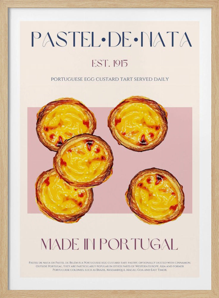 Traditionell portugisisk äggkrämstårta | Poster