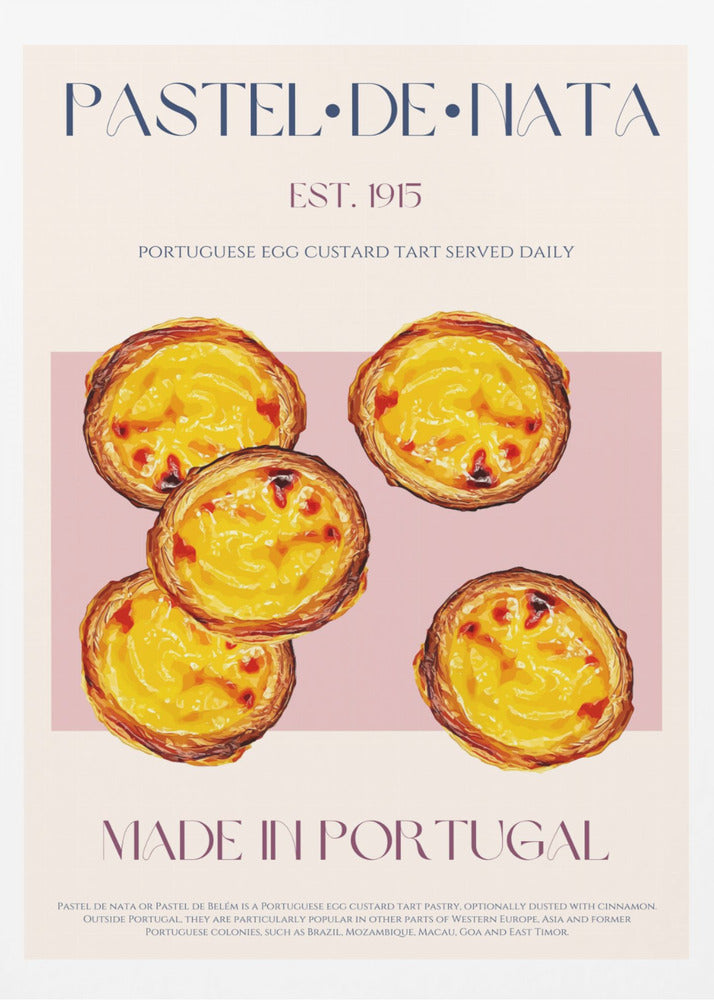 Traditionell portugisisk äggkrämstårta | Poster