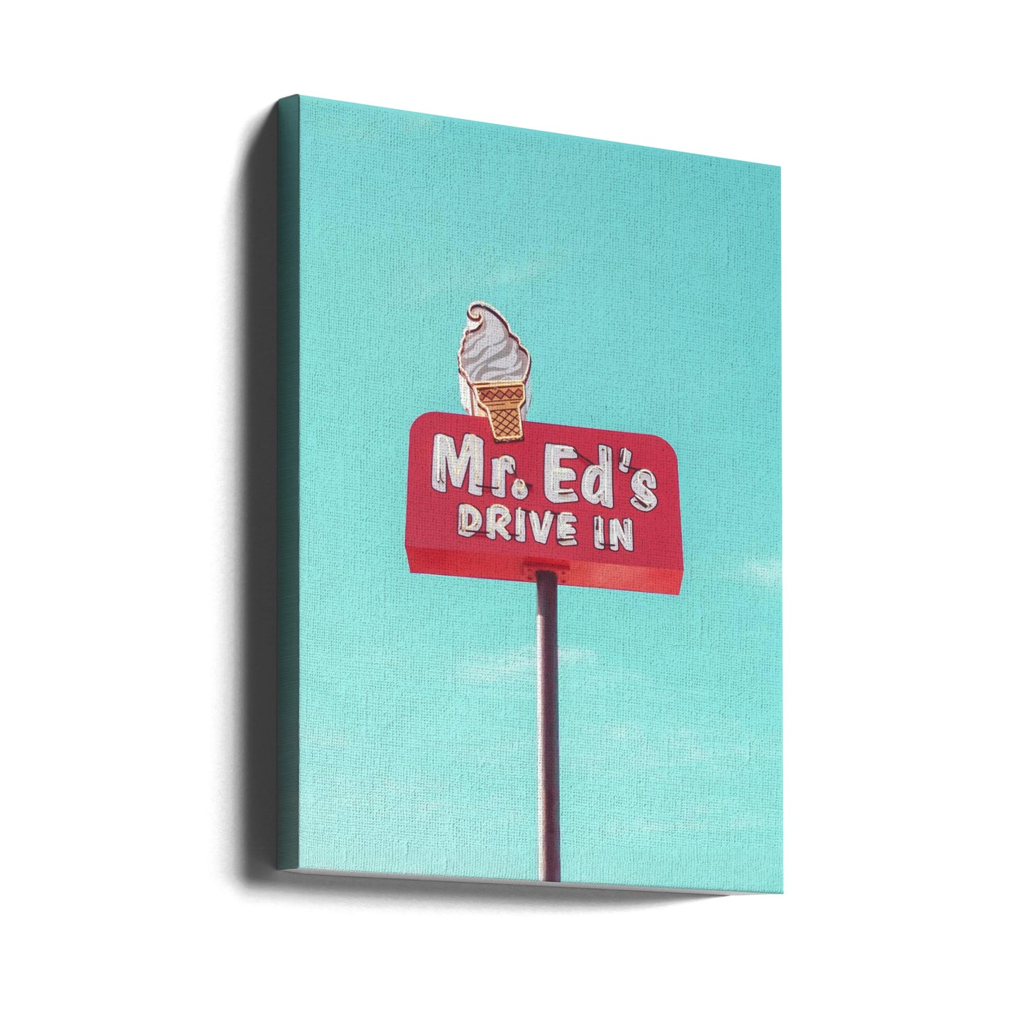 Mr. Ed's Drive-In-Vintage-Schild in Urbana, Missouri, USA | Leinwand-Bilder