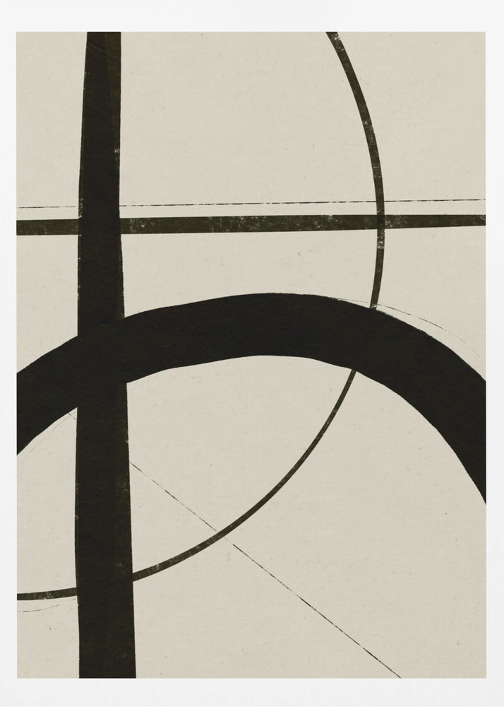 Geschwungene Linien tanzen | Poster