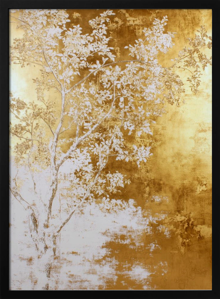 White and gold nature landscape | Poster
