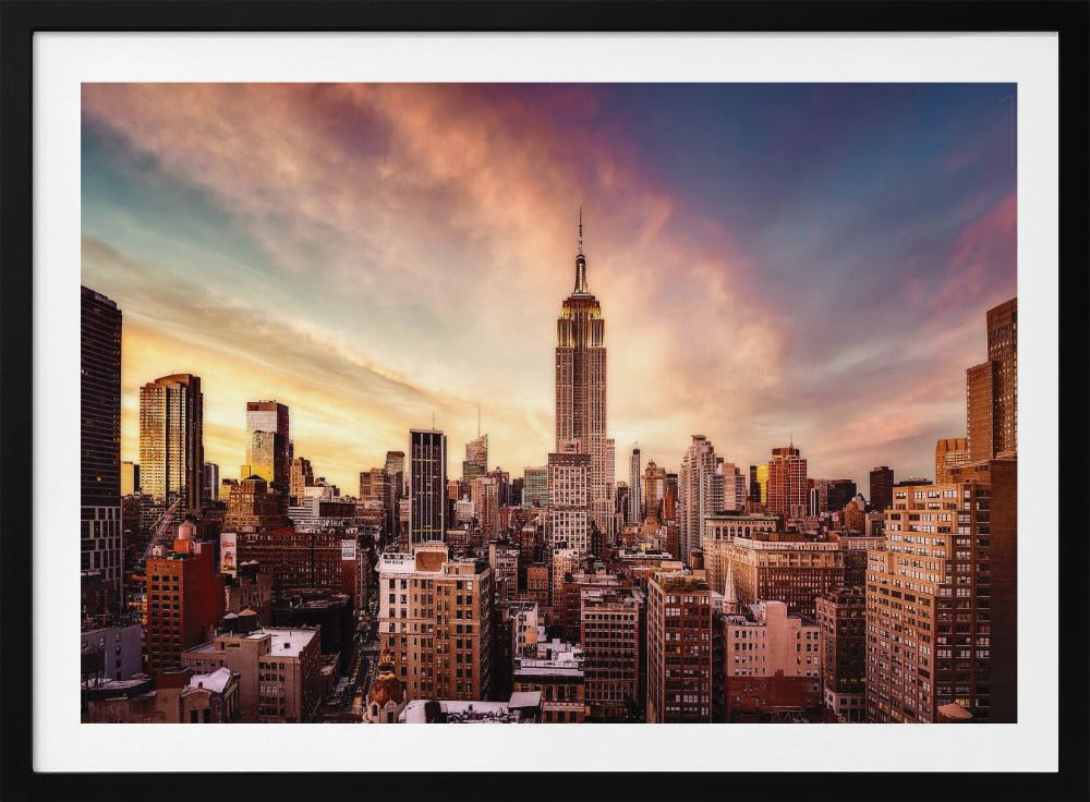 Coucher de soleil au centre-ville | Posters - Affiche Artistique