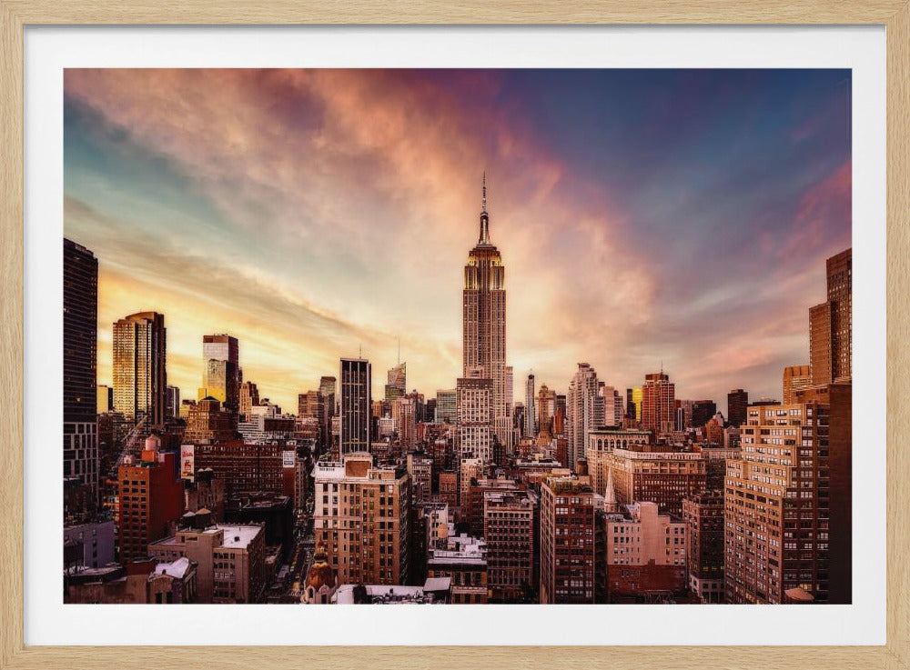Coucher de soleil au centre-ville | Posters - Affiche Artistique