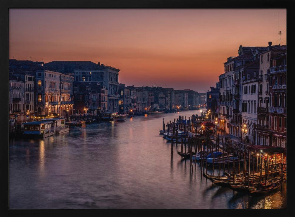 Venedigs Canal Grande i solnedgången | Poster