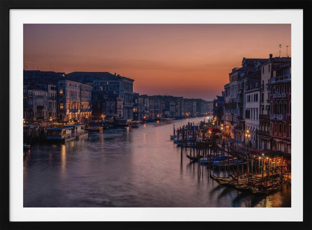 Venedigs Canal Grande i solnedgången | Poster
