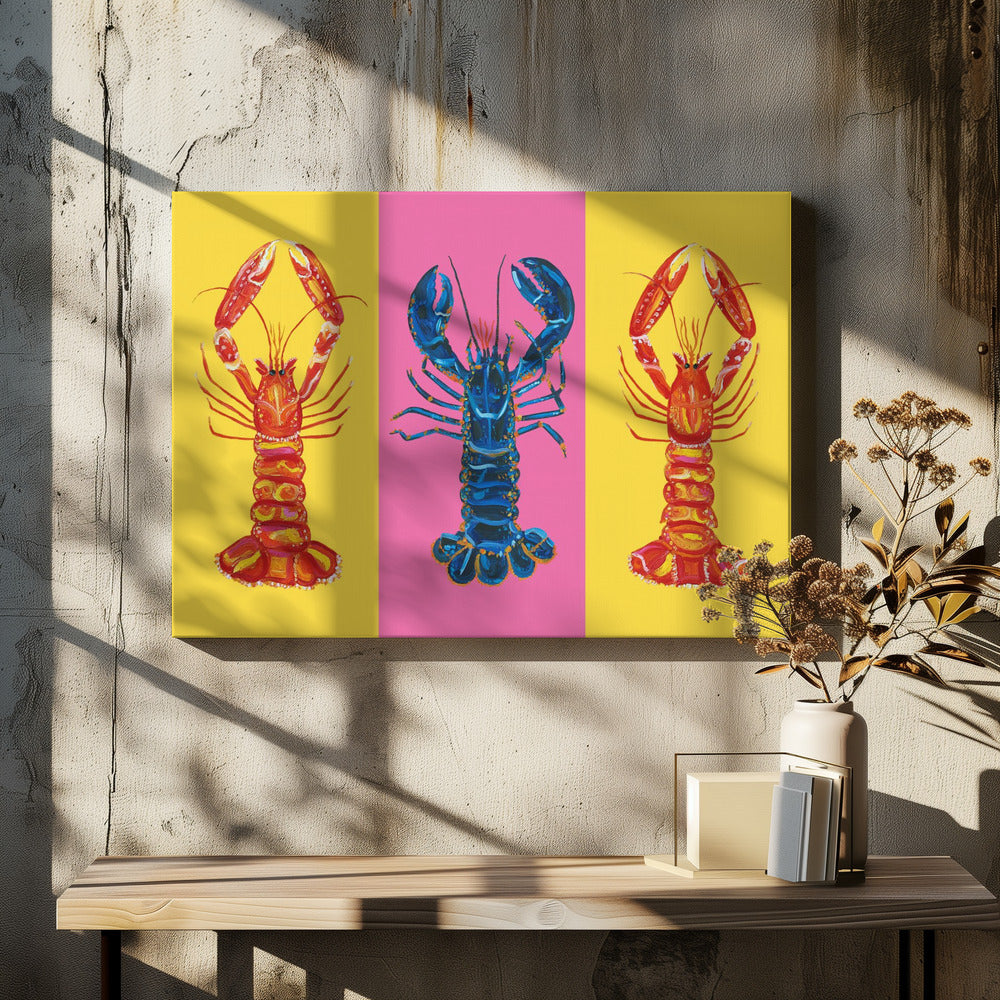 Lobster Langoustines Pop Art 2 | Lerretsbilder