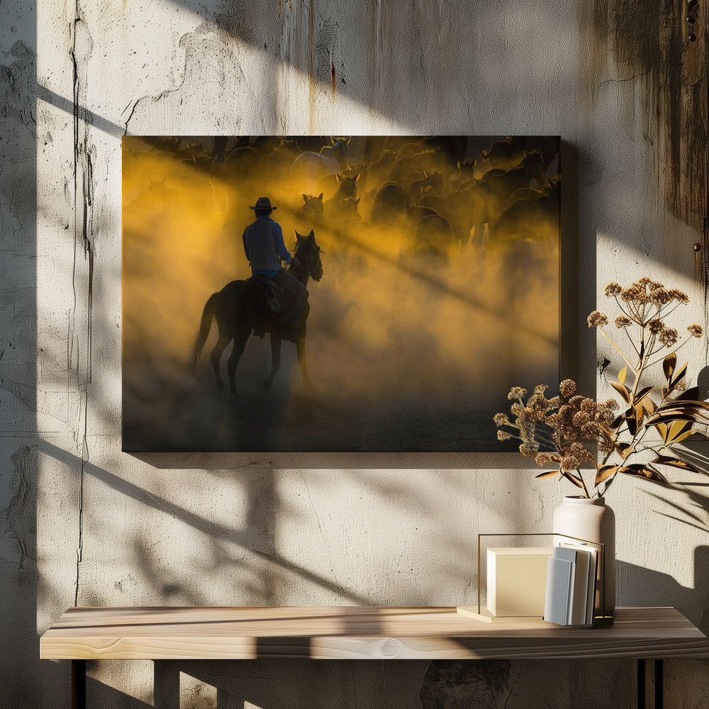cowboy och hästar | Canvas