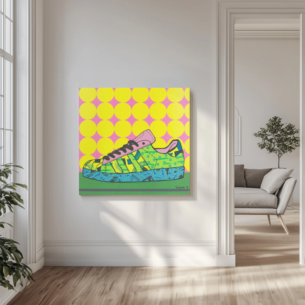 Superstar Grün Pink Blau | Leinwand-Bilder